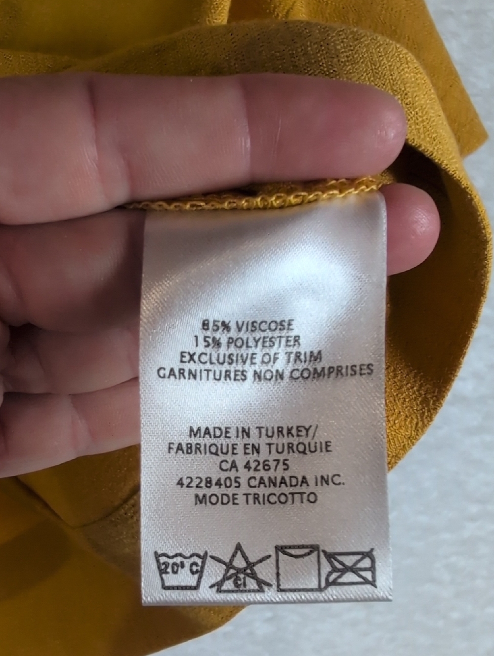 535-Tricotto Mustard Yellow Button-Front Cropped Button Down - Picture 3 of 5